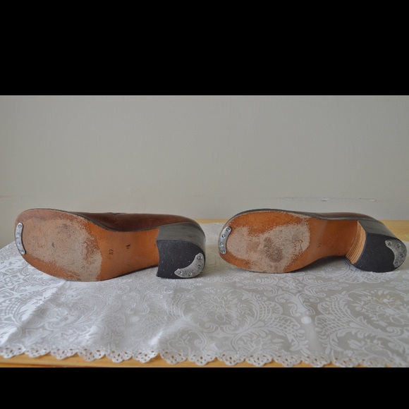 Vintage 70’s Italian Leather Healed Loafer - Picture 6 of 6